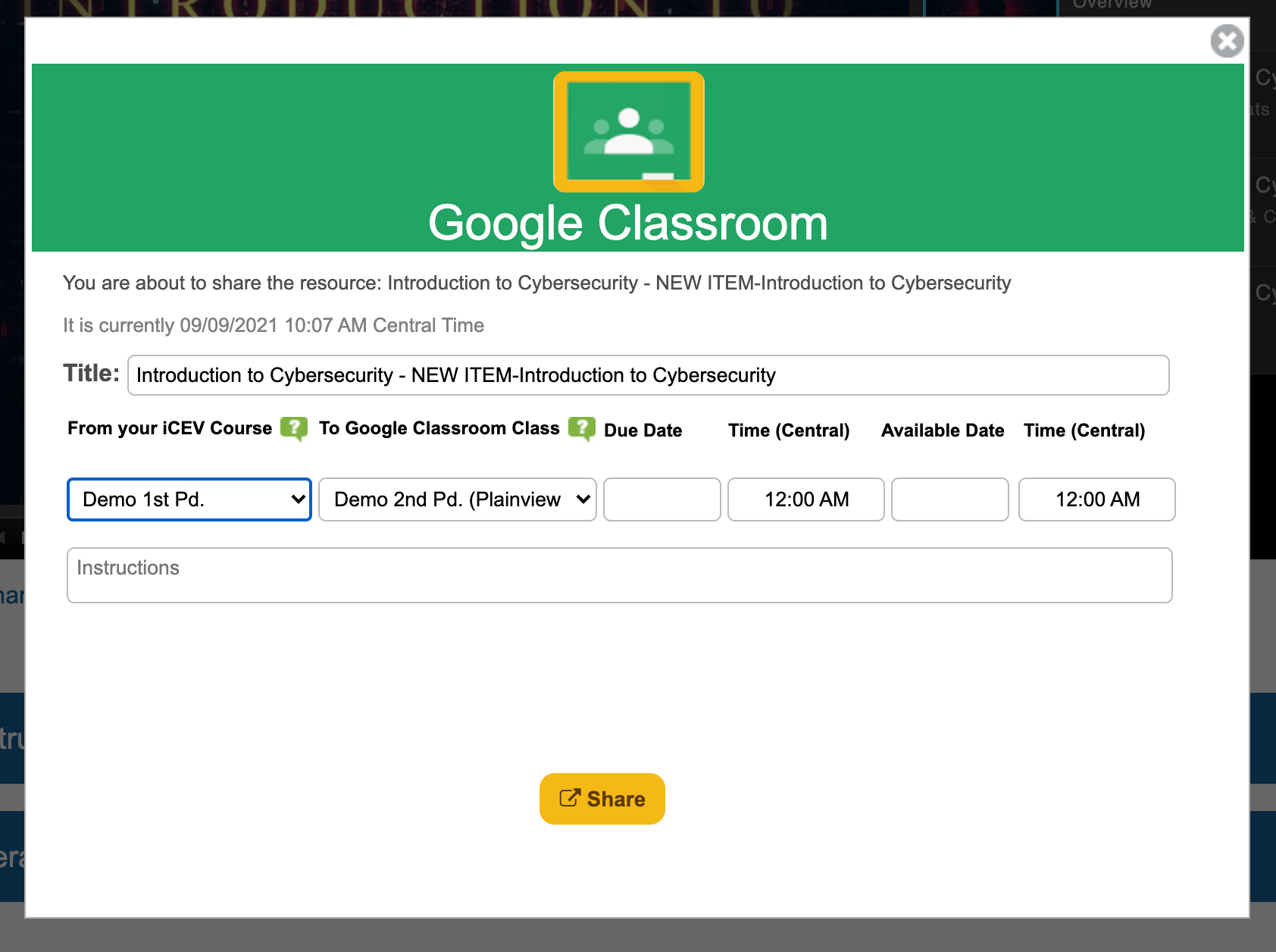 ShareGoogleClassroom_Success