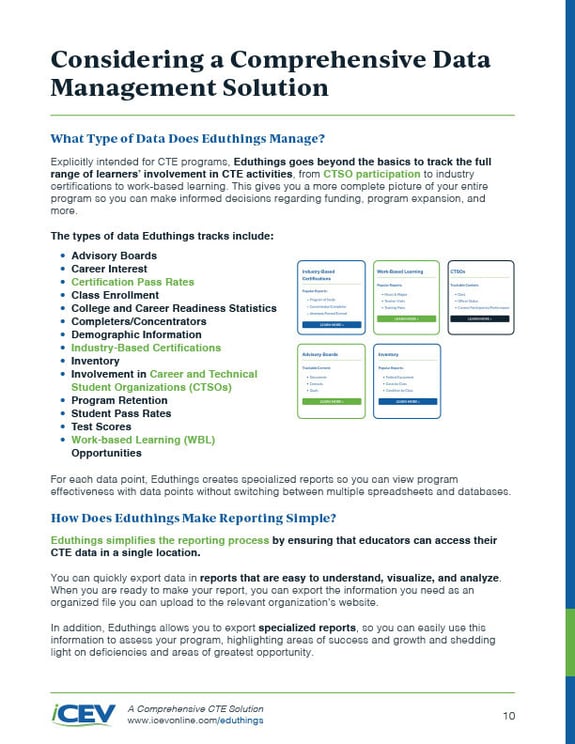 How to Improve Data Management in Your CTE Program Guide