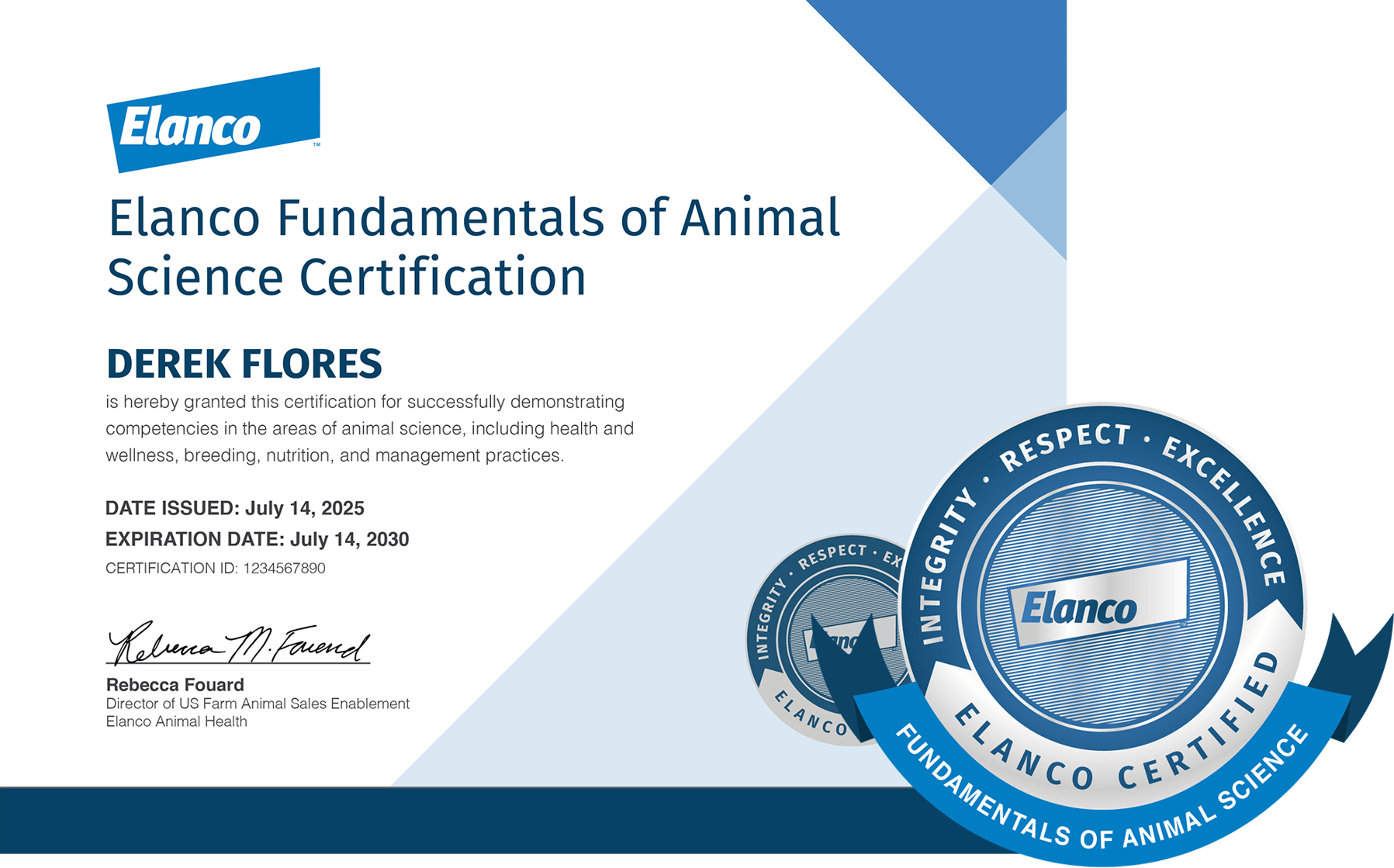 Elanco Fundamentals of Animal Science Certification