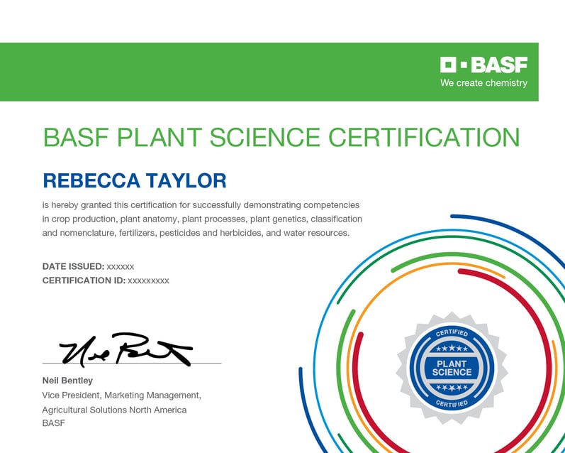 BASF Plant Science Certification