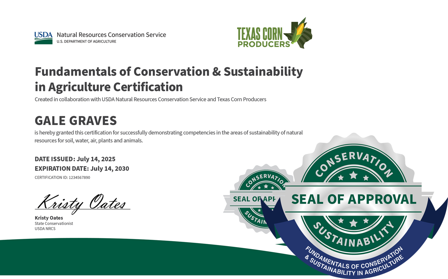 NRCS Fundamentals of Conservation & Sustainability in Agriculture ...