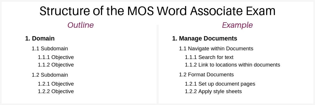 mos-word-associate-2019-exam-structure