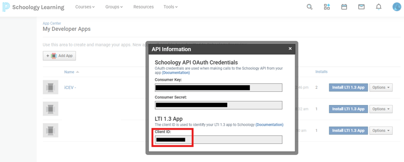 schoology-client-id-modal